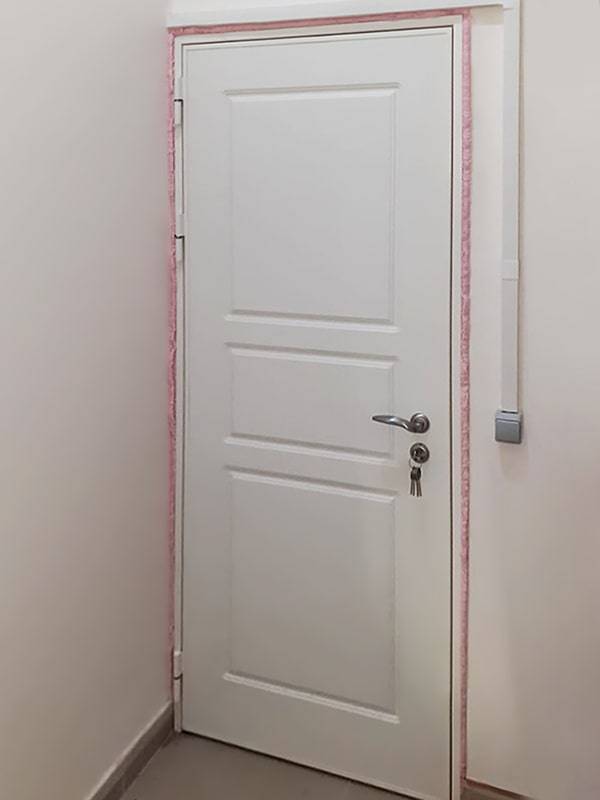 Белая МДФ дверь